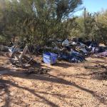 Household dump off Peralta on Arizona State Trust Land