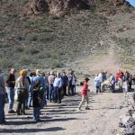 Lunch line all finished with work and ready to eat